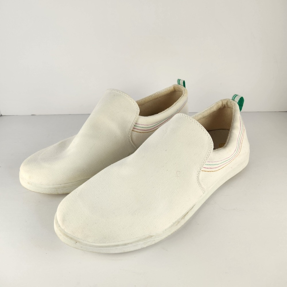 Vionic Beach Women's Comfort Minimalist White Canvas Flats Size 12